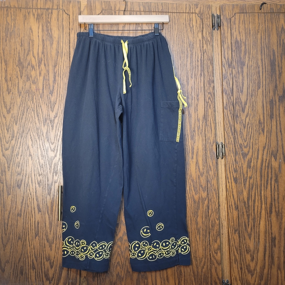 Joe Boxer Black Pajama Pants with Yellow Accents